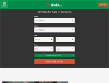 Tablet Screenshot of cheki.co.tz
